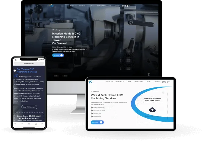 JC Machine Website Mock Up